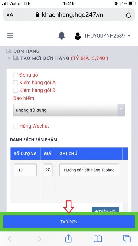 Cách đặt hàng Taobao nhanh chóng