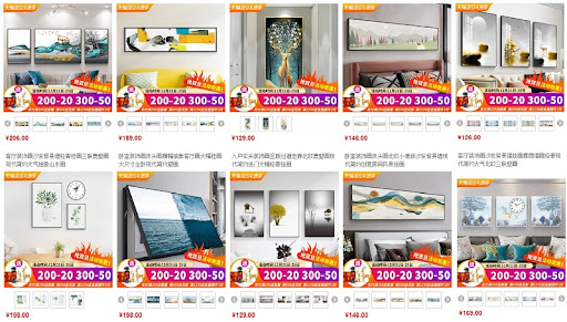 Link nhập đồ decor Trung Quốc trên Tmall