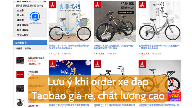 Luu y khi order xe dap Taobao gia re chat luong cao