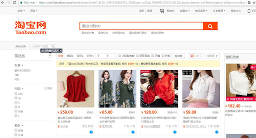 Shop taobao quần áo nữ đẹp