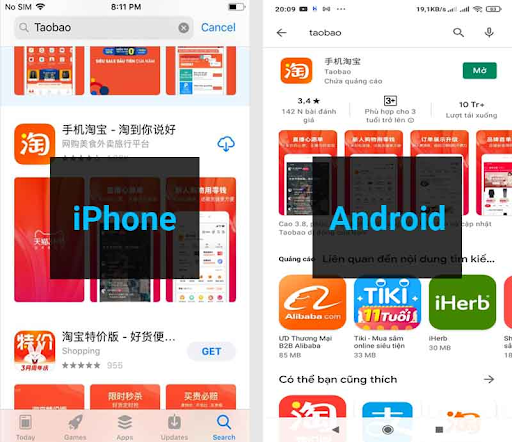 Tải app Taobao về điện thoại